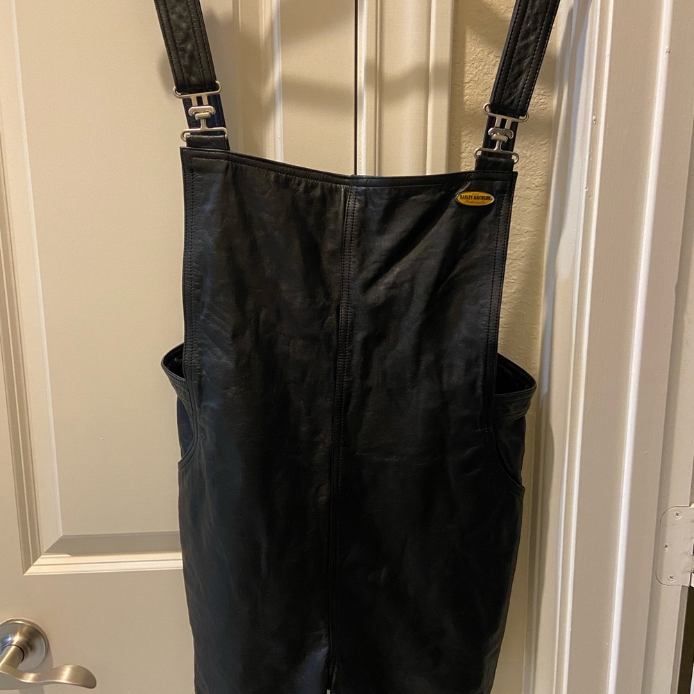 Harley Davidson leather short overalls